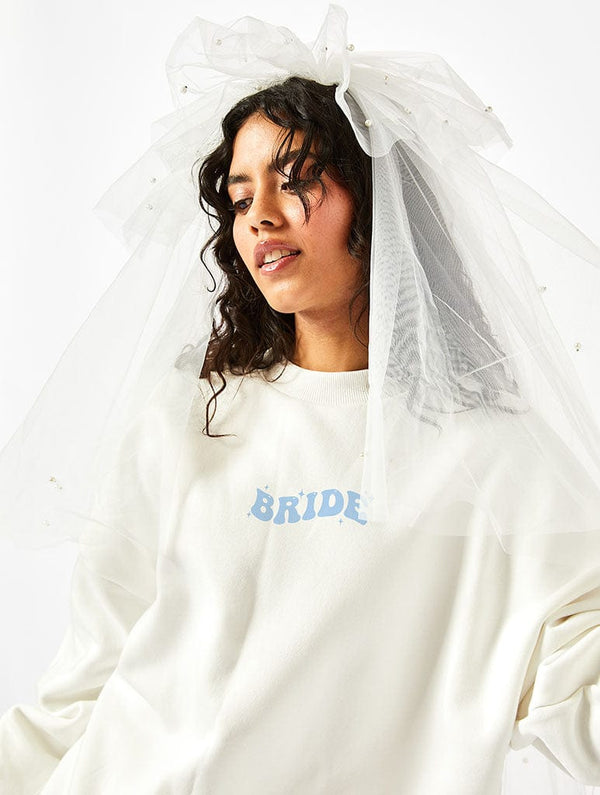 Skinnydip London Bride I Do Crew Sweatshirt In Ecru