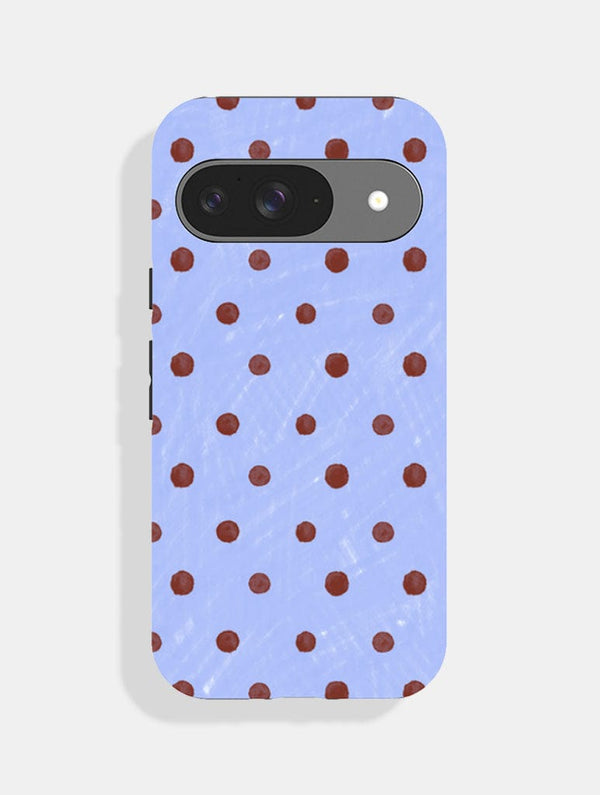 Skinnydip London Brown and Blue Painted Polka Dot Ultra Protective Google Pixel Case – Skinnydip London