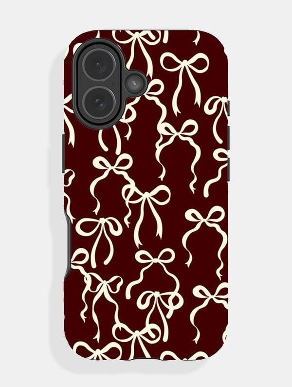 Skinnydip London Brown And Cream Bows Ultra Protective iPhone Case – Skinnydip London