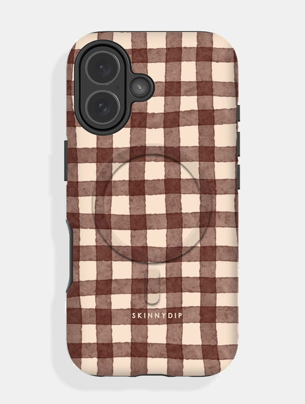 Skinnydip London Brown Gingham MagSafe Ultra Protective iPhone Case – Skinnydip London