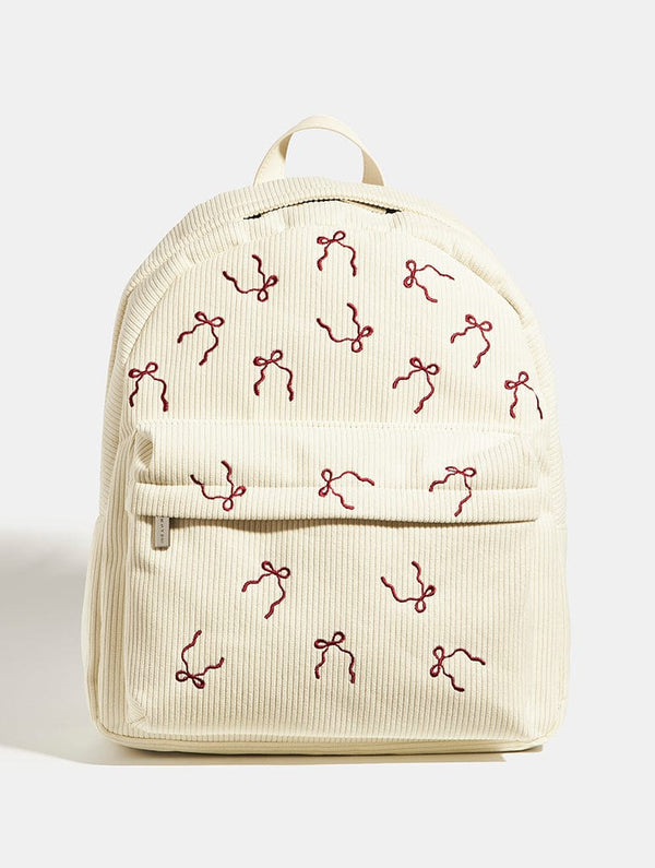 Skinnydip London Burgundy Bow Embroidered Backpack – Skinnydip London