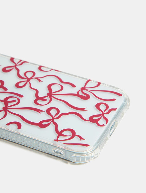 Skinnydip London Burgundy Bows IPhone Case. – Skinnydip London