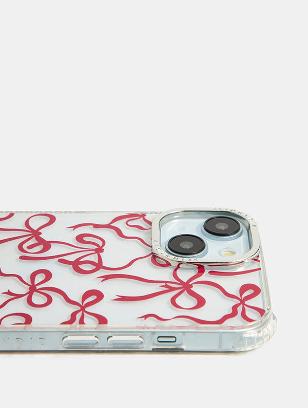 Skinnydip London Burgundy Bows IPhone Case. – Skinnydip London