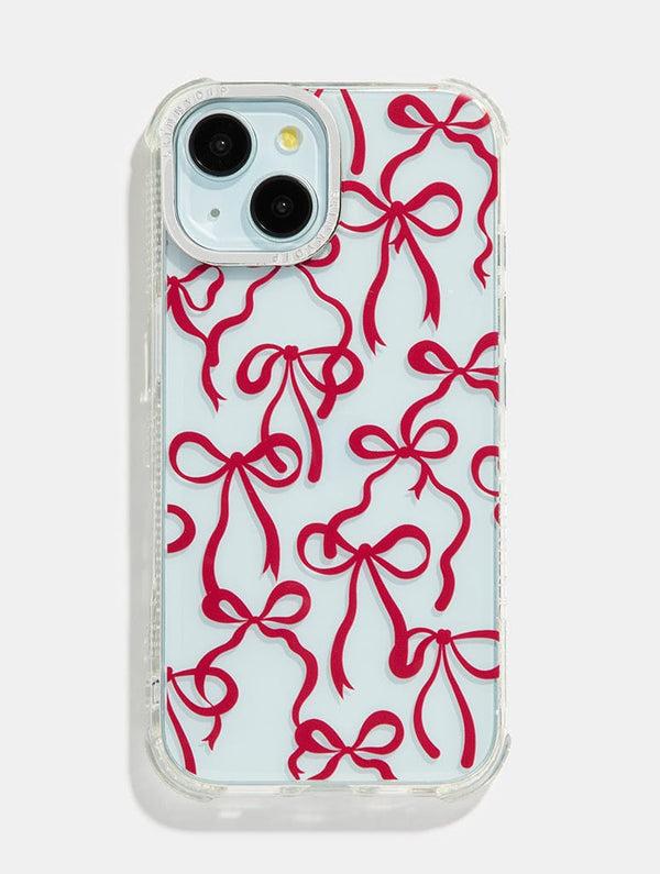 Skinnydip London Burgundy Bows iPhone Case. – Skinnydip London