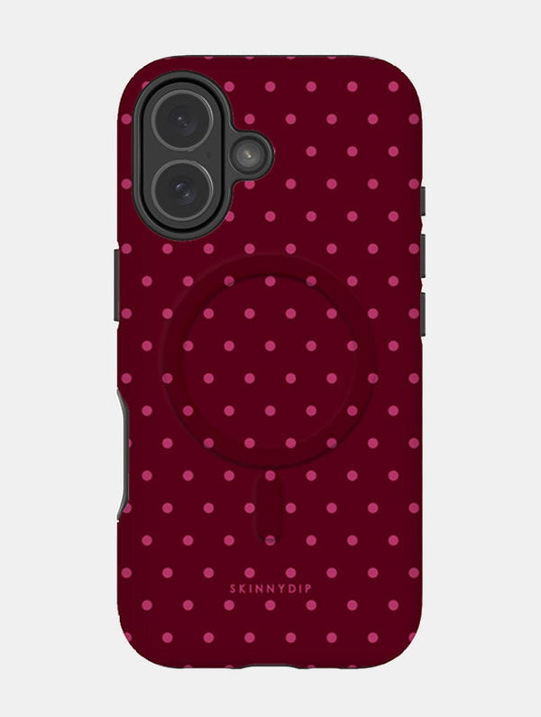 Skinnydip London Burgundy Mini Dots Magsafe Ultra Protective iPhone Case – Skinnydip London