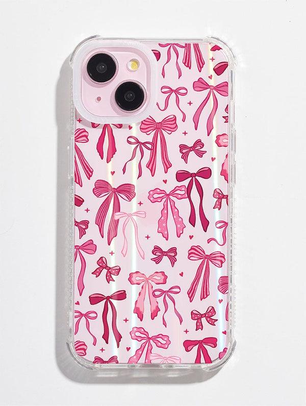 Skinnydip London Burgundy Painted Bows Shock iPhone Case