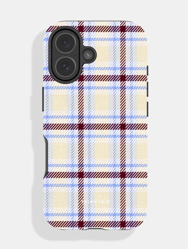 Skinnydip London Butter Blue and Brown Tartan Ultra Protective iPhone Case