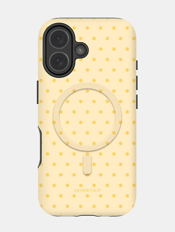 Skinnydip London Butter Yellow Mini Dots Magsafe Ultra Protective iPhone Case