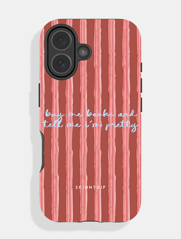 Skinnydip London Buy Me Books Stripey Quote Ultra Protective iPhone Case – Skinnydip London