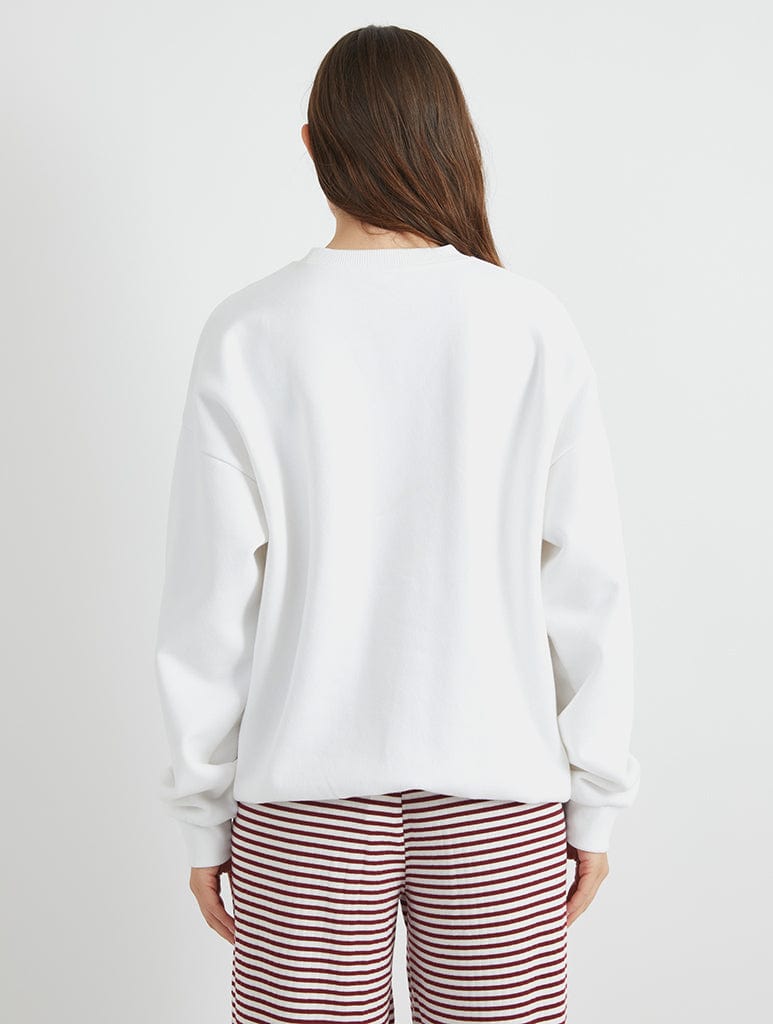 Skinnydip London Casper X Skinnydip Logo Sweatshirt In White