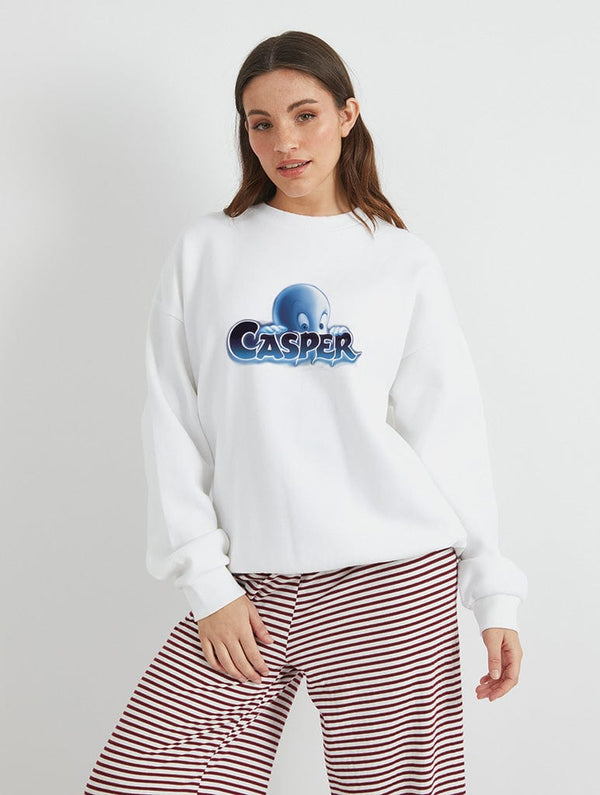 Skinnydip London Casper x Skinnydip Logo Sweatshirt In White