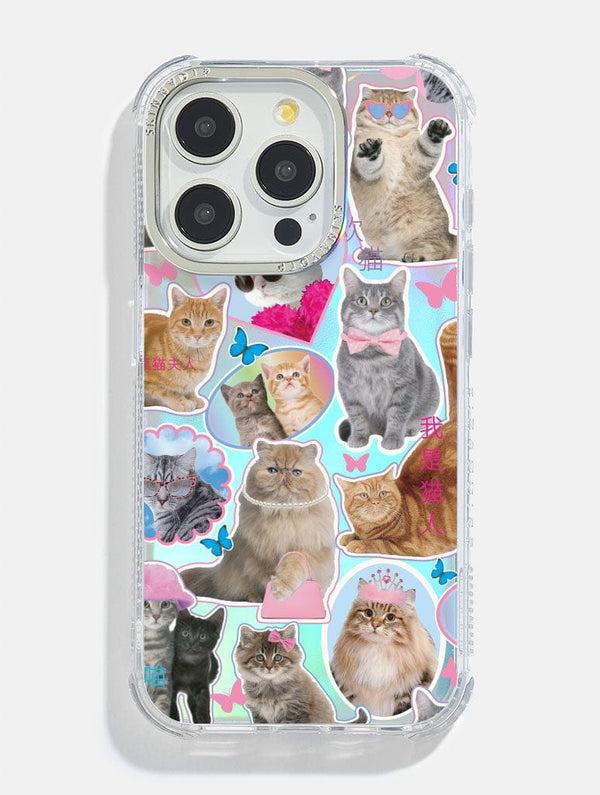 Skinnydip London Cat Sticker Holo Shock iPhone Case
