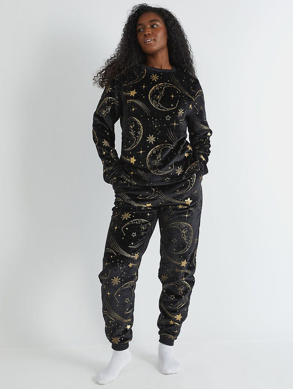 Skinnydip London Celestial Gold Twosie Fleece Pyjama Set – Skinnydip London