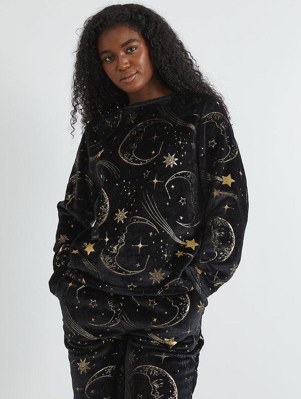 Skinnydip London Celestial Gold Twosie Fleece Pyjama Set – Skinnydip London