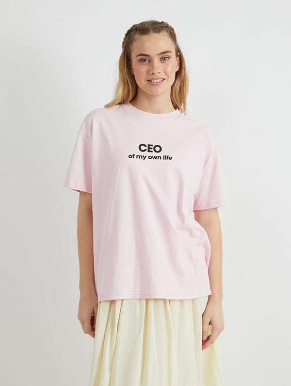 Skinnydip London CEO of my Own Life T-Shirt In Pink – Skinnydip London
