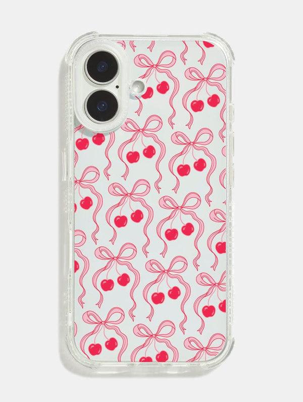 Skinnydip London Cherry Ribbon Bow Repeat Shock iPhone Case