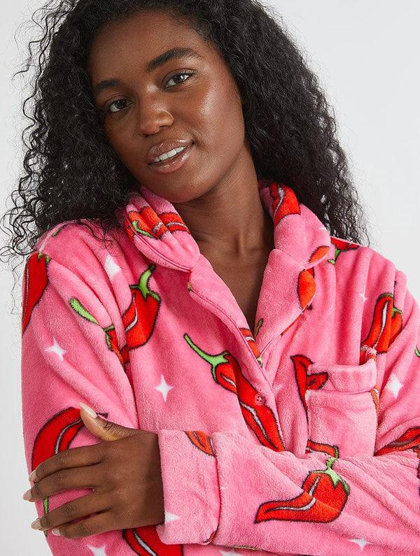 Skinnydip London Chilli Sparkle Twosie Fleece Pyjama Set – Skinnydip London