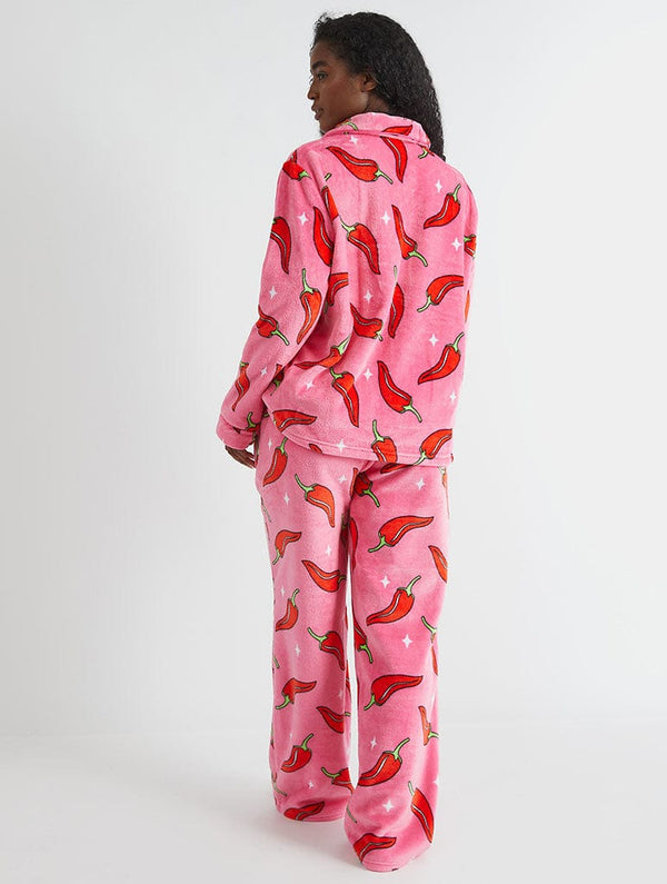 Skinnydip London Chilli Sparkle Twosie Fleece Pyjama Set – Skinnydip London