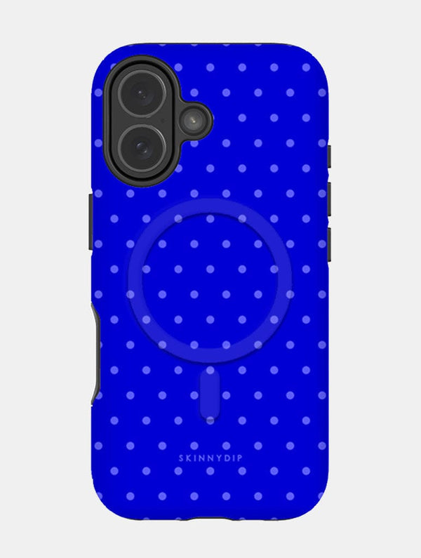 Skinnydip London Cobalt Blue Mini Dots Magsafe Ultra Protective iPhone Case