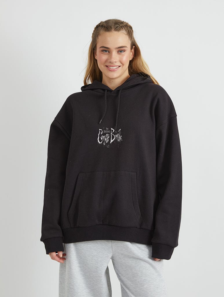 Skinnydip London Corpse Bride Just Married Hoodie In Black