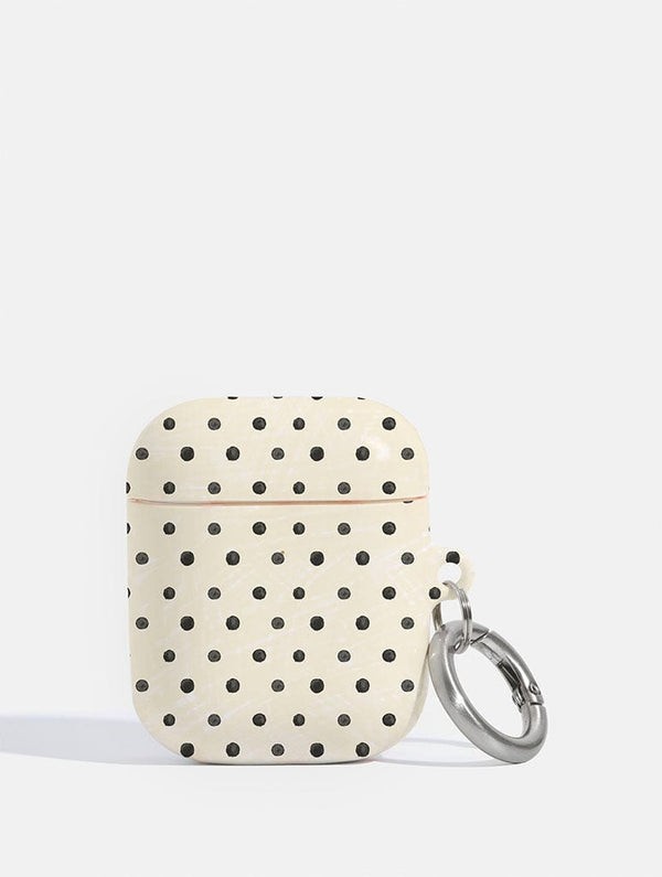 Skinnydip London Cream and Black Painted Polka Dot Airpods Case – Skinnydip London