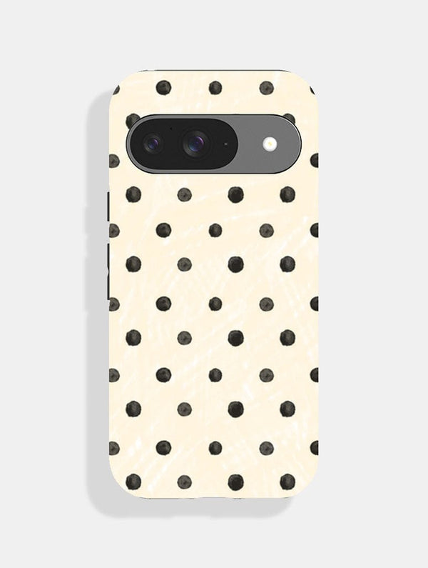 Skinnydip London Cream And Black Painted Polka Dot Ultra Protective Google Pixel Case