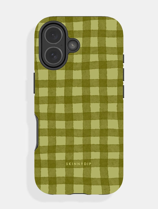 Skinnydip London Dark Green Gingham Ultra Protective iPhone Case