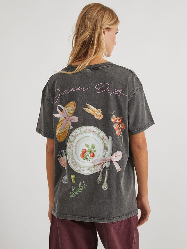 Skinnydip London Dinner Date T-Shirt in Acid Wash – Skinnydip London
