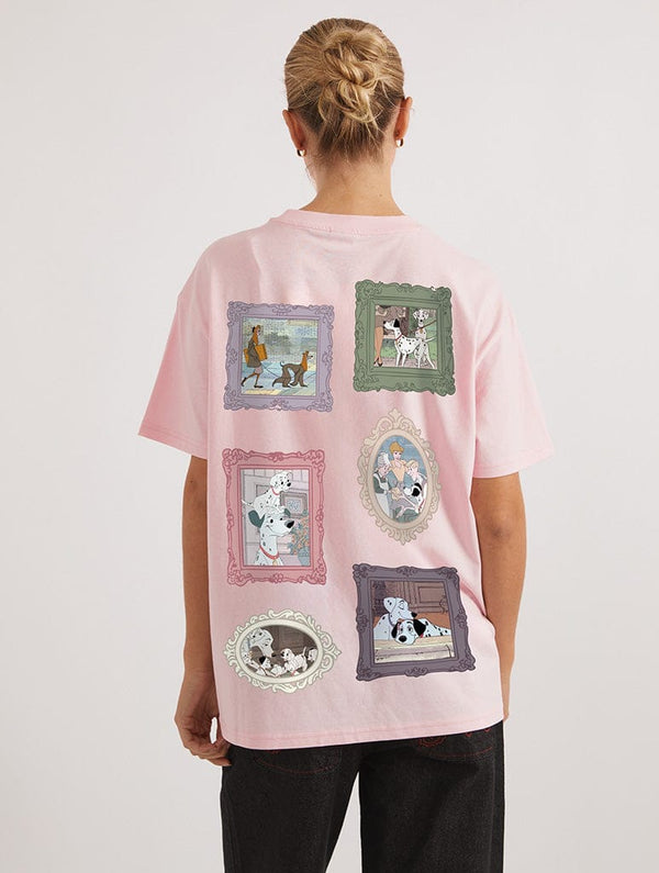 Skinnydip London Disney 101 Dalmatians Frame T-Shirt In Pink