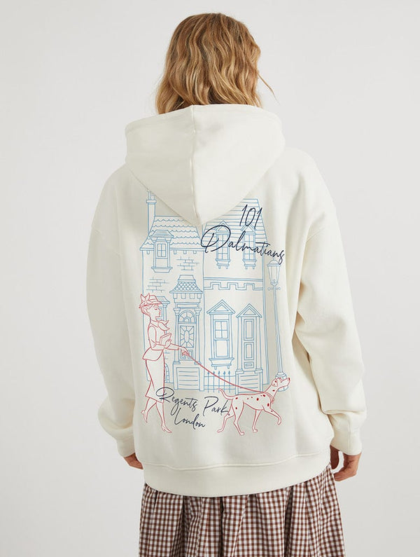 Skinnydip London Disney 101 Dalmatians Regents Park Hoodie In White