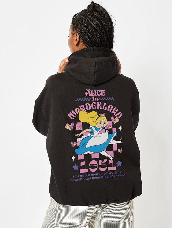 Skinnydip London Disney Alice In Wonderland Black Hoodie