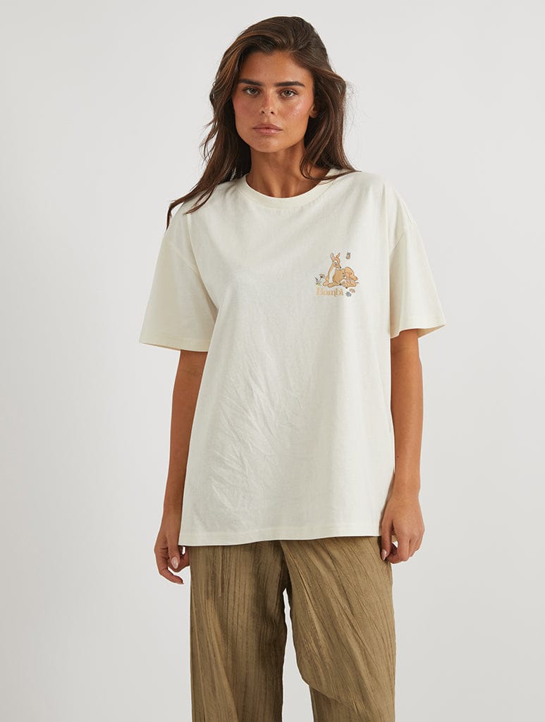 Skinnydip London Disney Bambi Poster T-Shirt In White