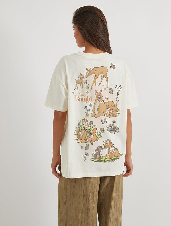 Skinnydip London Disney Bambi Poster T-Shirt In White