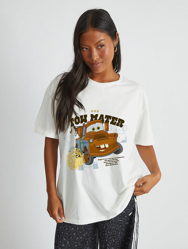 Skinnydip London Disney Cars Tow Mater T-Shirt In White