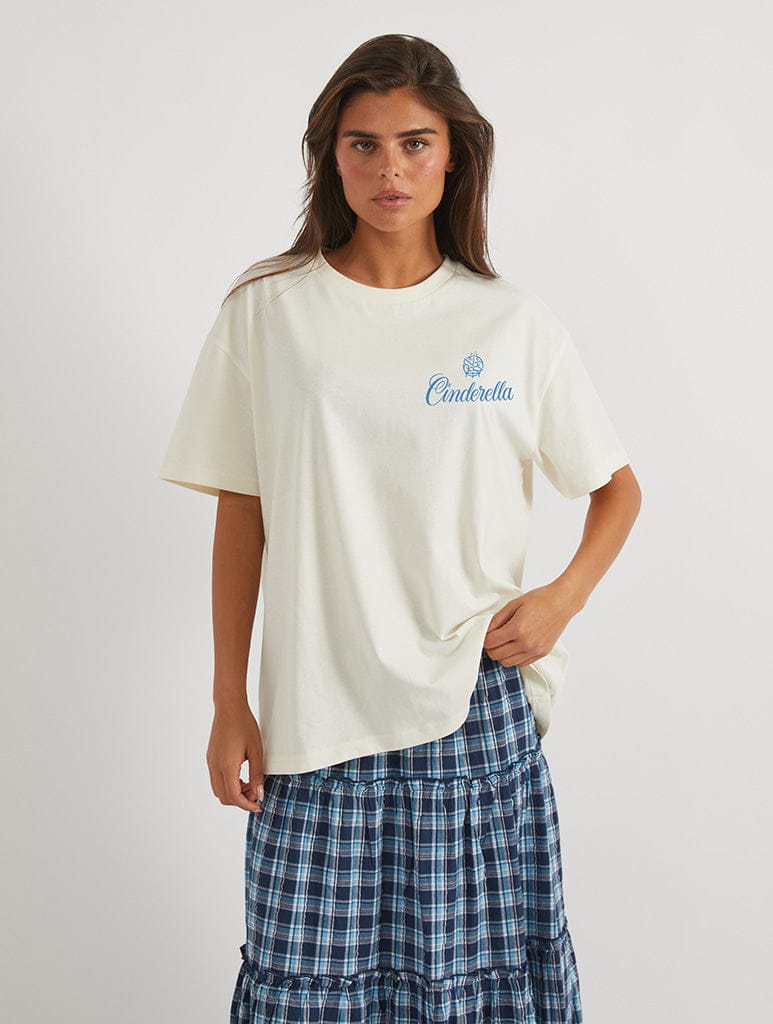 Skinnydip London Disney Cinderella Classic Poster T-Shirt In White