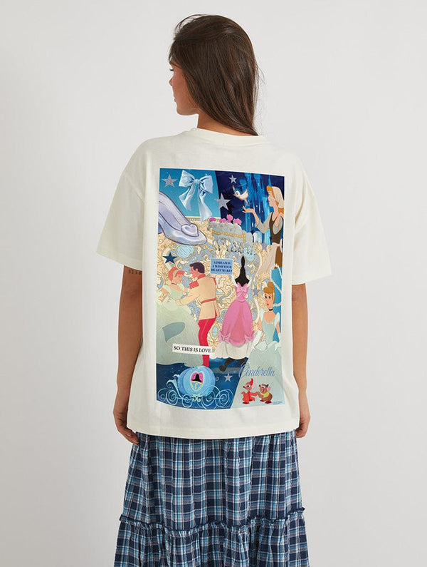 Skinnydip London Disney Cinderella Classic Poster T-Shirt In White