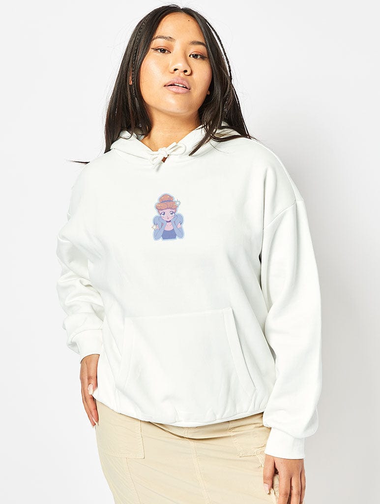 Skinnydip London Disney Cinderella Princess Manga Hoodie In White – Skinnydip London