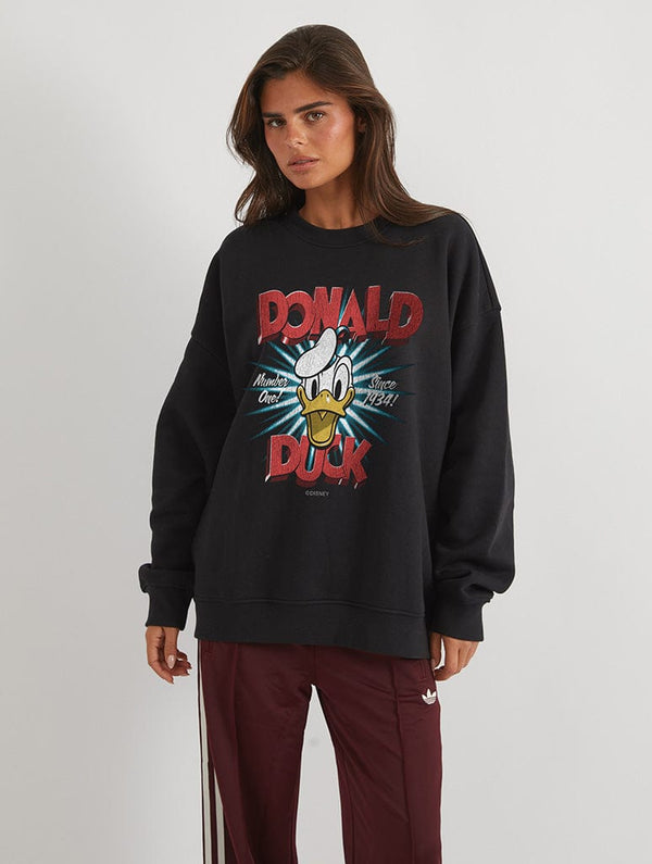 Skinnydip London Disney Donald Duck Sweatshirt In Black