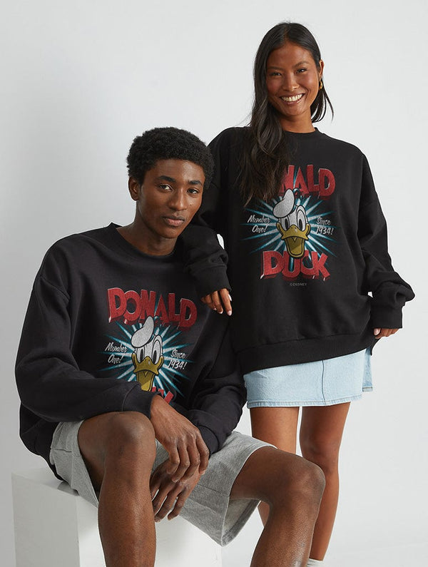 Skinnydip London Disney Donald Duck Sweatshirt In Black