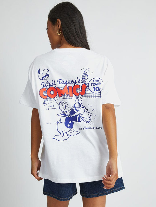 Skinnydip London Disney Donald Duck Tennis T-Shirt In White
