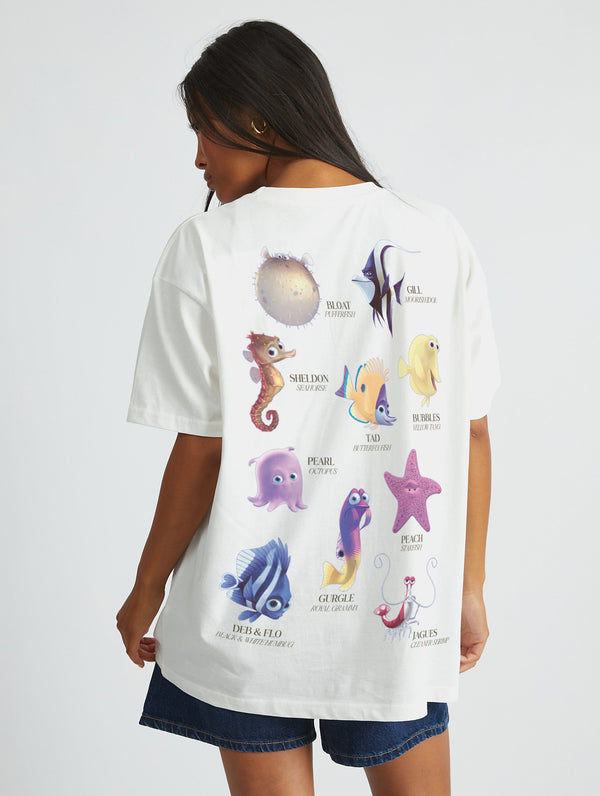 Skinnydip London Disney Finding Nemo Inside The Tank T-Shirt In White