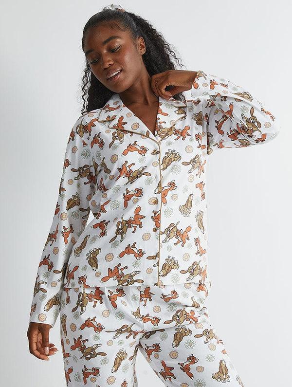 Skinnydip London Disney Fox & The Hound Pyjama Set In Ecru – Skinnydip London
