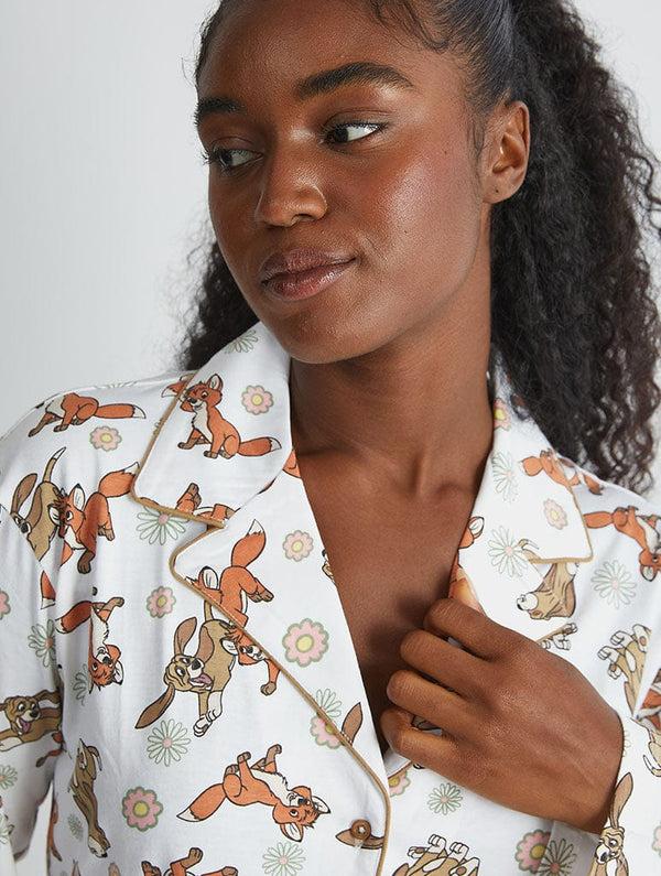 Skinnydip London Disney Fox & The Hound Pyjama Set In Ecru – Skinnydip London