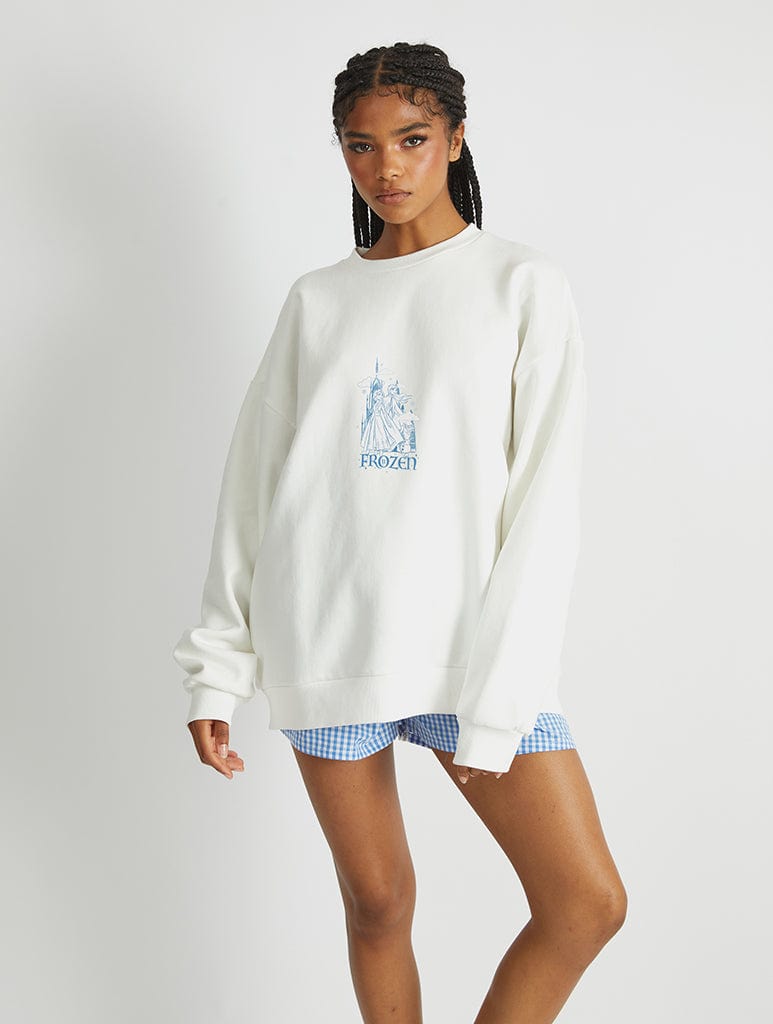 Skinnydip London Disney Frozen 2 Castle Sweatshirt In White