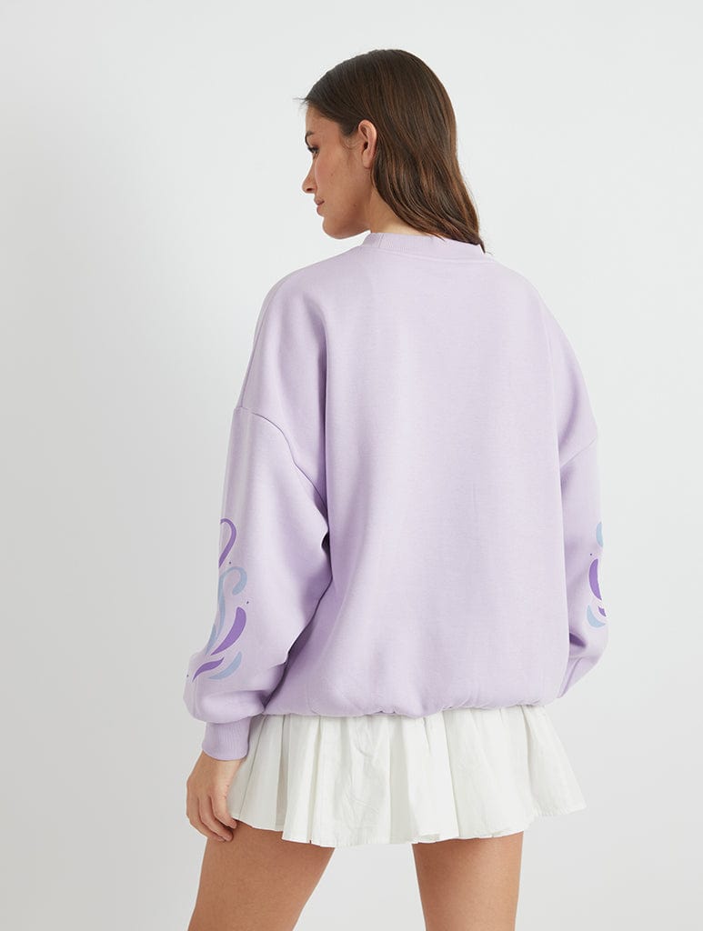 Skinnydip London Disney Frozen Let It Go Sweatshirt In Lilac| Skinnydip London