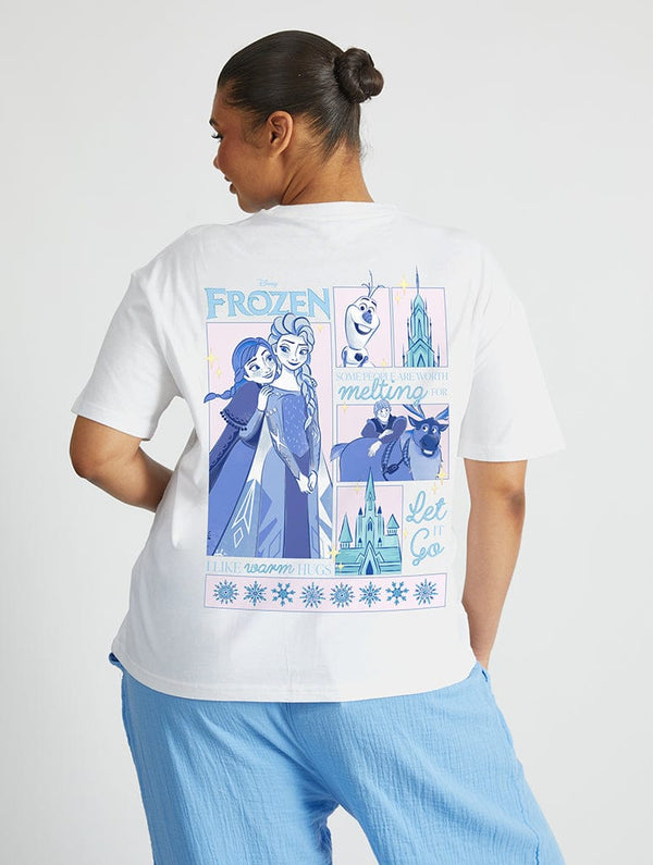 Skinnydip London Disney Frozen Quote Poster T-Shirt In White