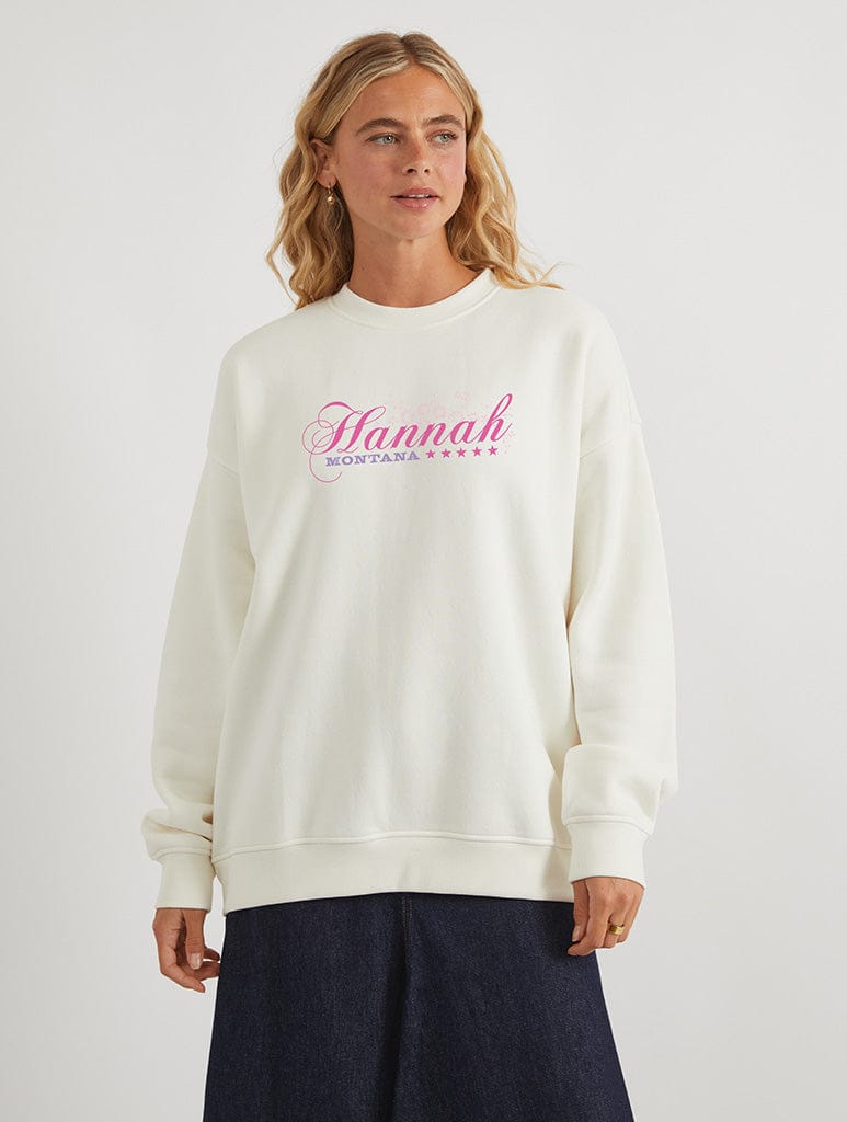 Skinnydip London Disney Hannah Montana Poster Sweatshirt In White