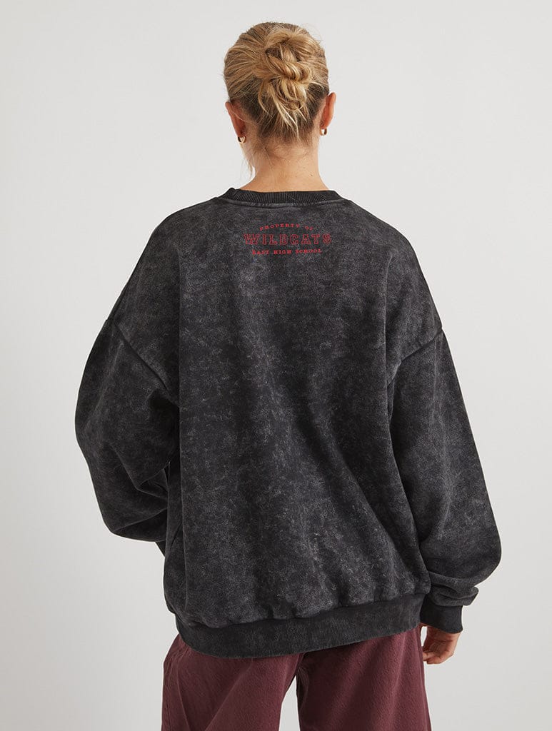 Skinnydip London Disney High School Musical East High Sweatshirt In Acid Wash