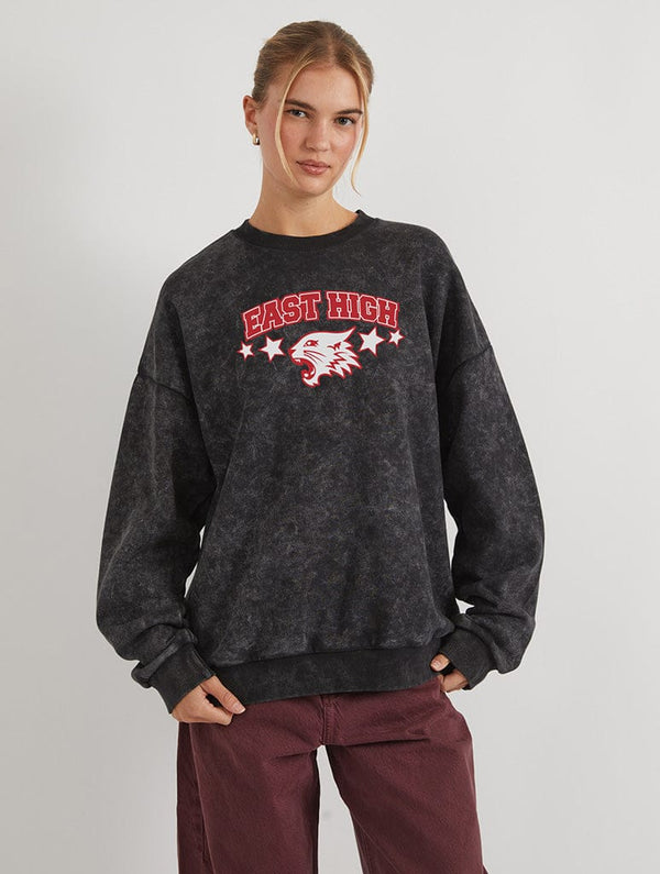 Skinnydip London Disney High School Musical East High Sweatshirt In Acid Wash