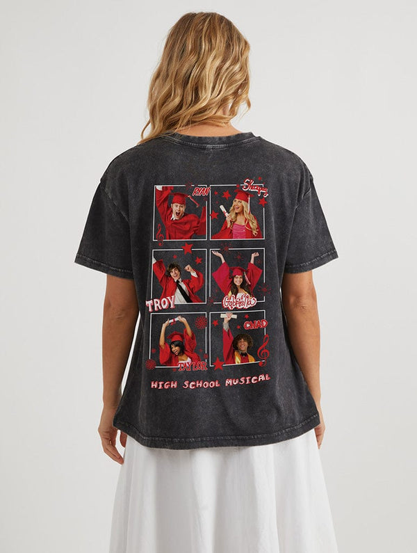 Skinnydip London Disney High School Musical Poster T-Shirt In Acid Wash